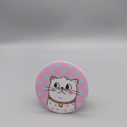 RBS KOZMETİK KEDİLİ CEP AYNASI PEMBE