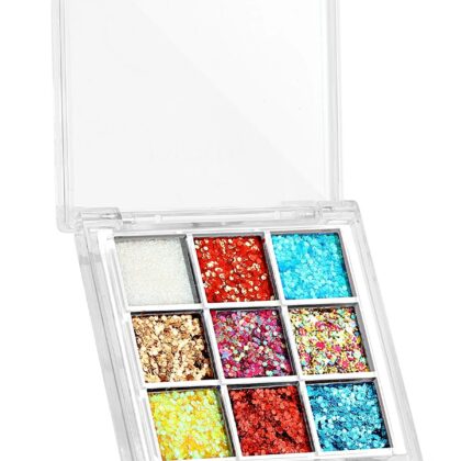 Pretty Beauty 9'lu Glitter Makyaj Paleti Gel Formüllü Göz Ve Vücut İçin PB:203