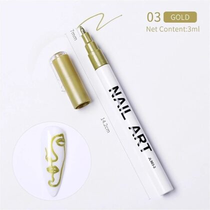Gold Nail Art Tırnak Çizim Boyama Desen Kalemi