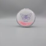 RBS KOZMETİK AYNA YUVARLAK PEMBE KELEBEK