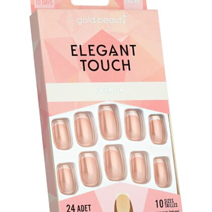 Gold Beauty Elegant Touch 24'lü Frenchli Takma Tırnak - Yapıştırıcı